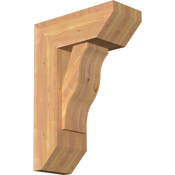 Ekena Millwork Funston Slat Smooth Bracket w/ Offset Brace, Western Red Cedar, 7 1/2"W x 18"D x 26"H BKT0806X18X26FST06SWR - main